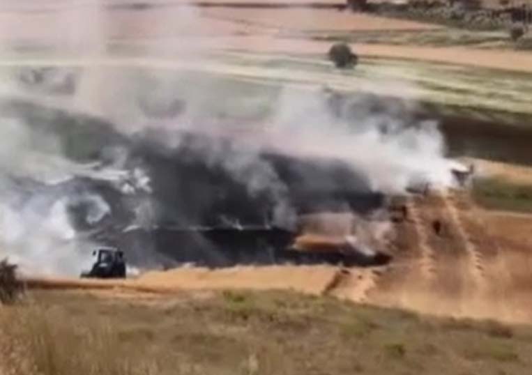 Ankara’nın Akyurt ilçesinde bir tarlada çıkan yangın, kısa sürede büyüyerek