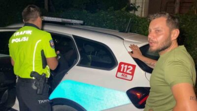 Aksaray’da polise yasal sınırın üç katı olan 1.51 promil alkollü