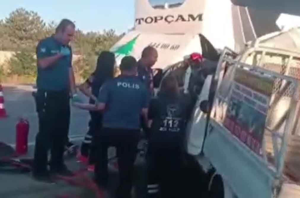 Başkent Ankara'daki feci kazada, Ankara-Kırıkkale yolu Elmadağ ilçesi girişinde bir