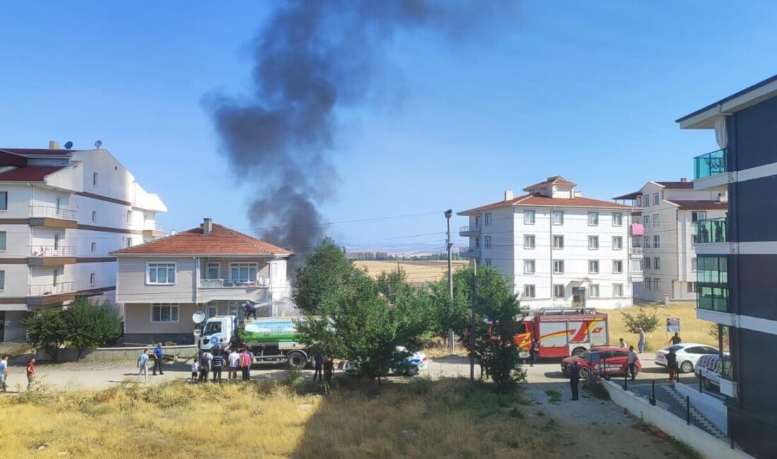 Başkent Ankara’nın Akyurt ilçesinde bir garajda park halinde bulunan araç