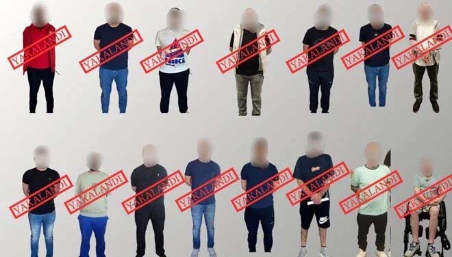 İçişleri Bakanı Ali Yerlikaya "Enselerindeyiz, bizden kaçamayacaklar" diyerek, 13'ü kırmızı