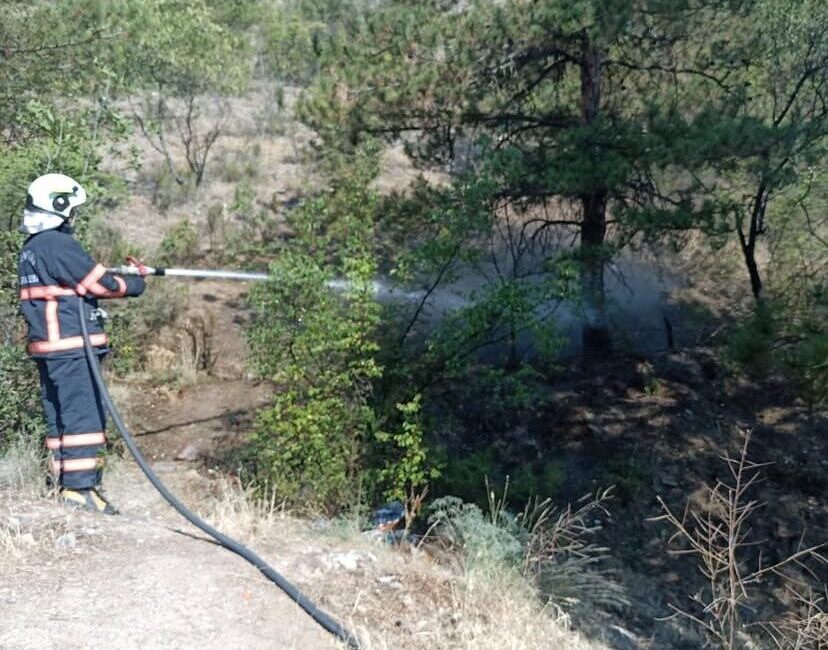 Çankırı’da çıkan ot yangını, itfaiye ekiplerinin müdahalesi ile söndürüldü.