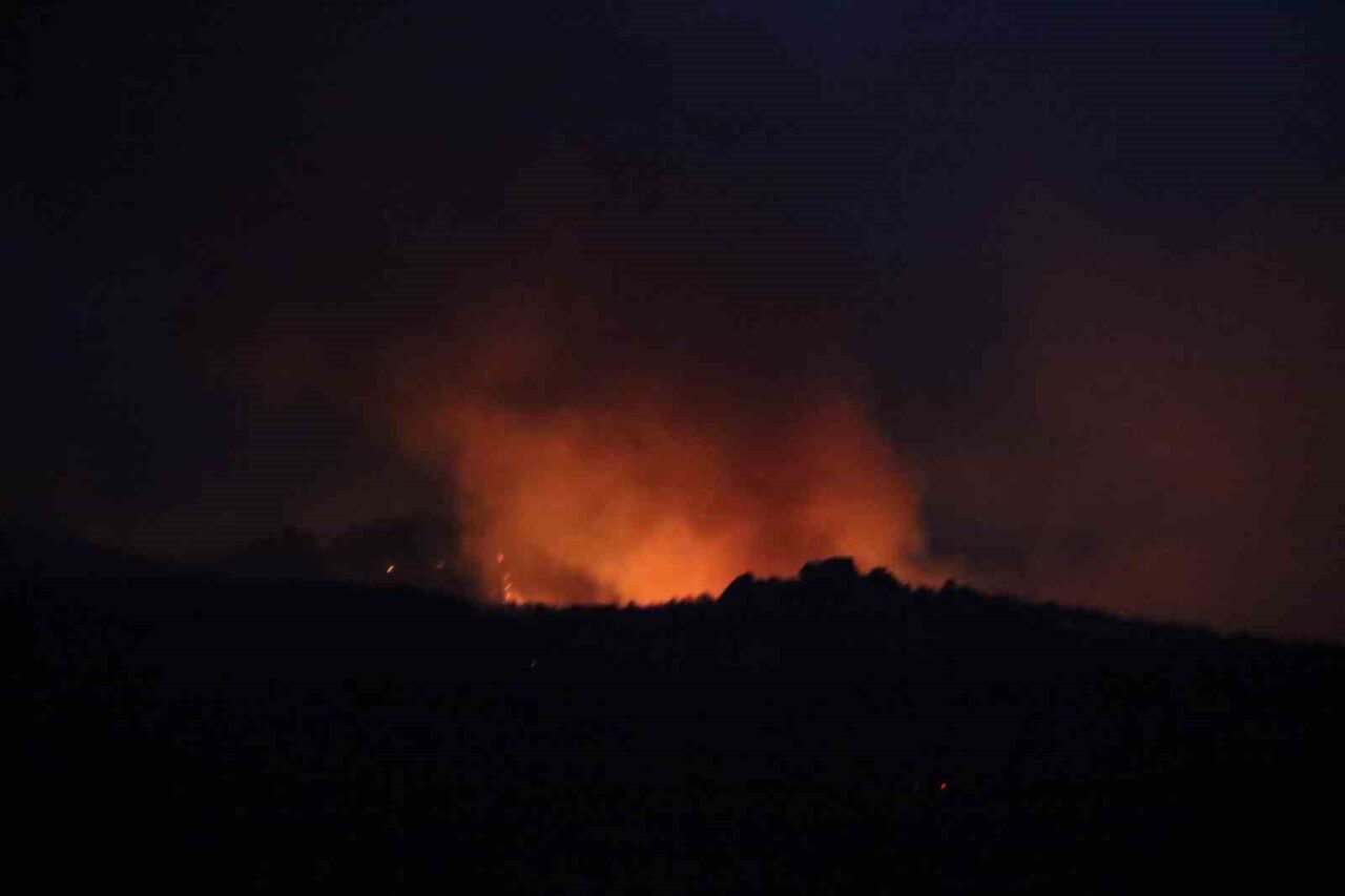 Eskişehir’in Seyitgazi ilçesinde çıkan orman yangınını söndürme çalışmaları sırasında alevlerin