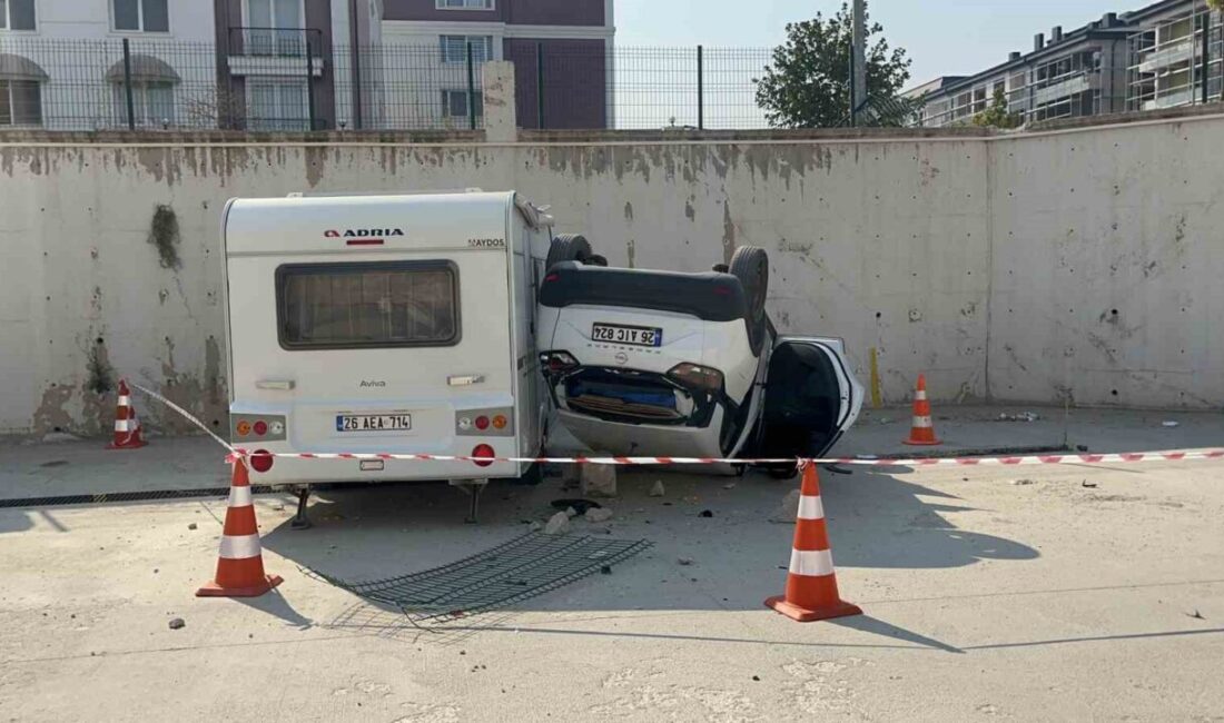 Eskişehir’de direksiyon hâkimiyetini kaybeden anne ve 14 yaşındaki kızı, araçla