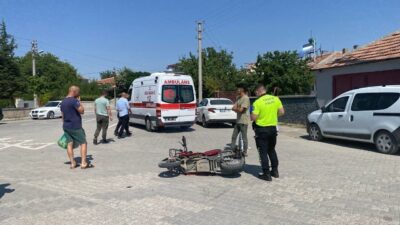 Konya’nın Kulu ilçesinde elektrikli bisikletin, otomobile çarpması sonucu 1 kişi