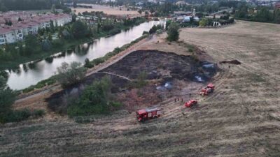Eskişehir’de bir tarım arazisinde 3 şahsın sebep olduğu yangında, yaklaşık