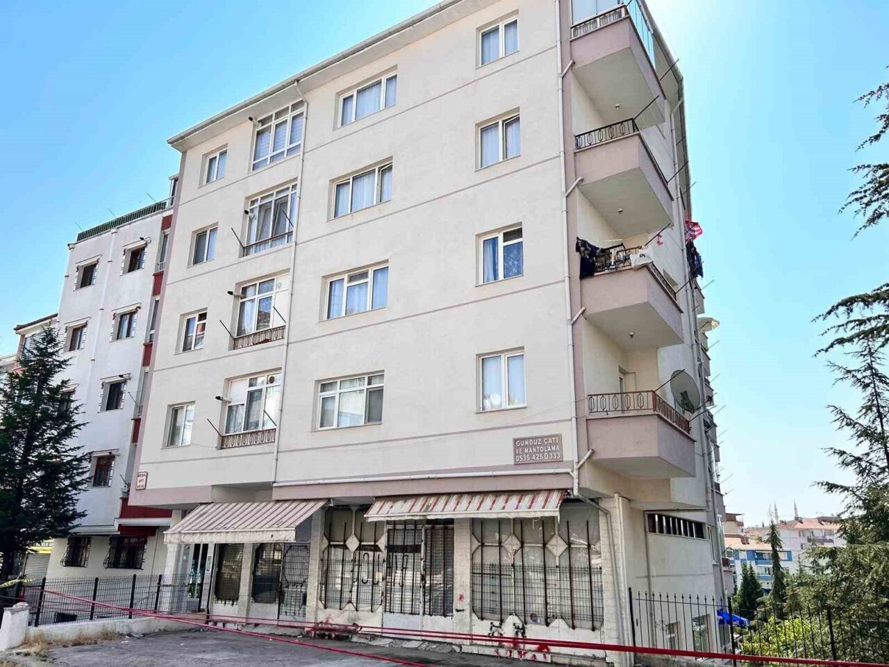 Ankara’nın Sincan ilçesinde bir binanın kolonlarından ses geldiği yönünde yapılan