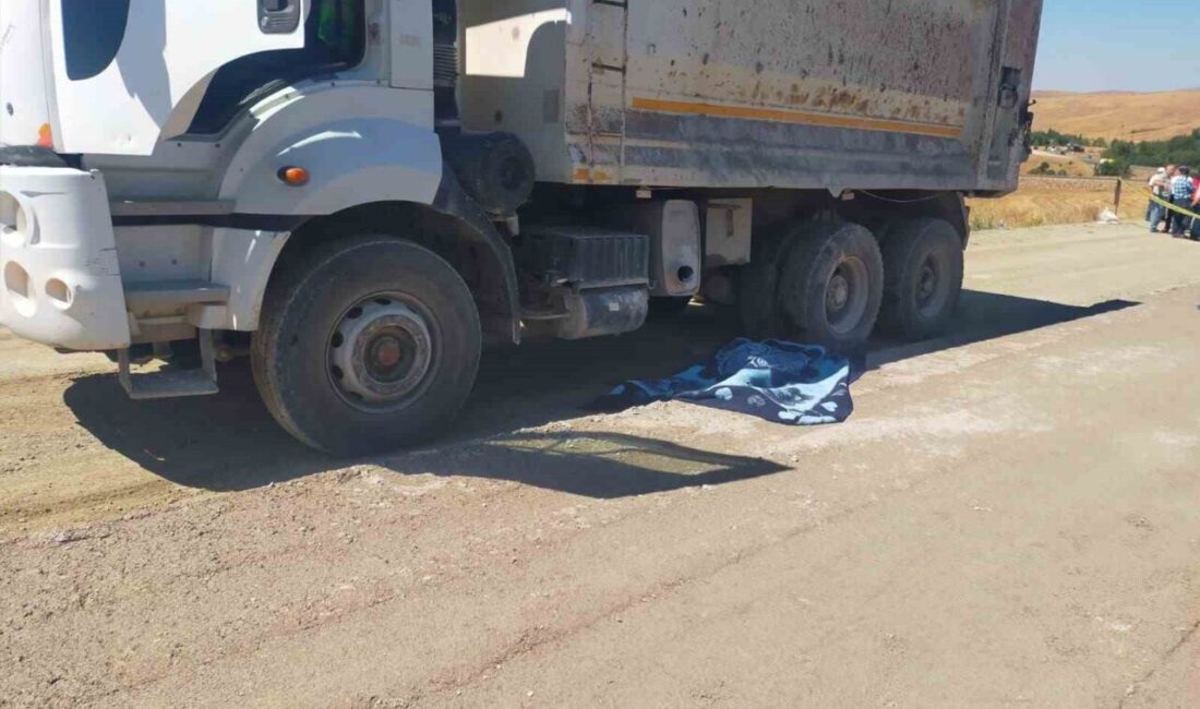 Sivas’ın İmranlı ilçesinde bir şantiye işçisi geri manevra yapan kamyonun