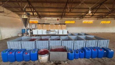 Ankara’nın Etimesgut ilçesinde kaçak nargile tütünü imalatı ve satışı yapan