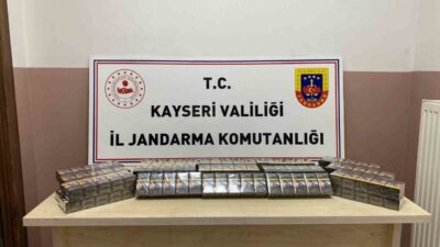 Kayseri’de jandarma ekipleri yol kontrol uygulamasında 3 farklı tırdan 770
