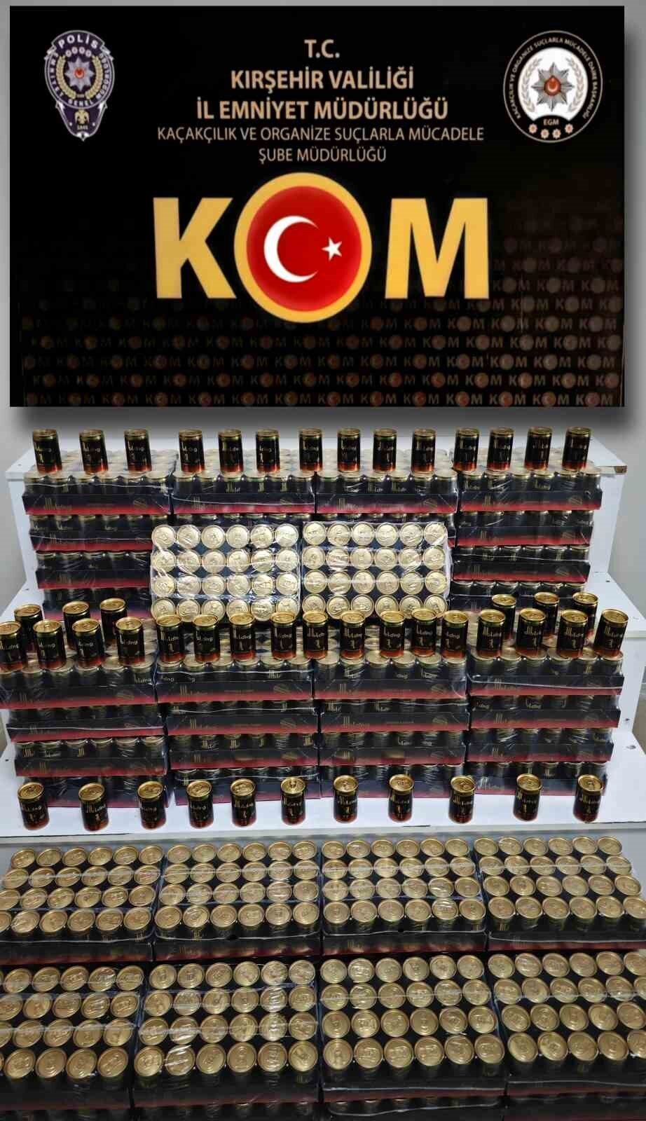 Kırşehir’de düzenlenen kaçak ürün operasyonunda bin 344 cinsel içerikli kaçak