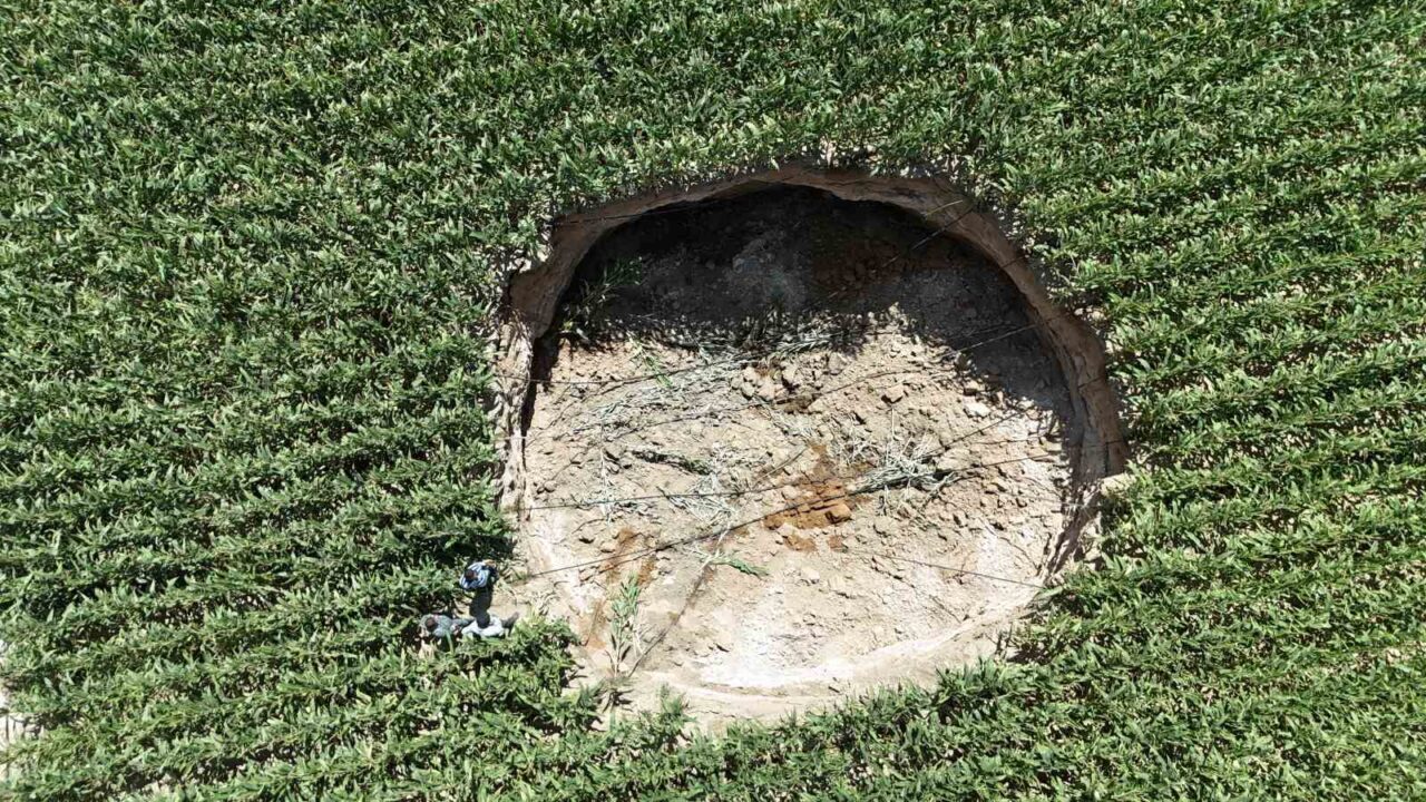 Karaman’da 15 metre çapında, yaklaşık 5 metre derinliğinde yeni bir