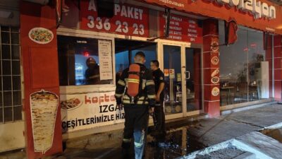 Kayseri’nin Kocasinan ilçesinde bir iş yerinde ocaktaki közden yangın çıktı.