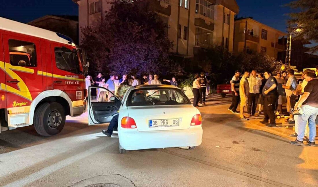 Ankara’nın Polatlı ilçesinde, iki aracın çarpışması sonucu meydana gelen trafik