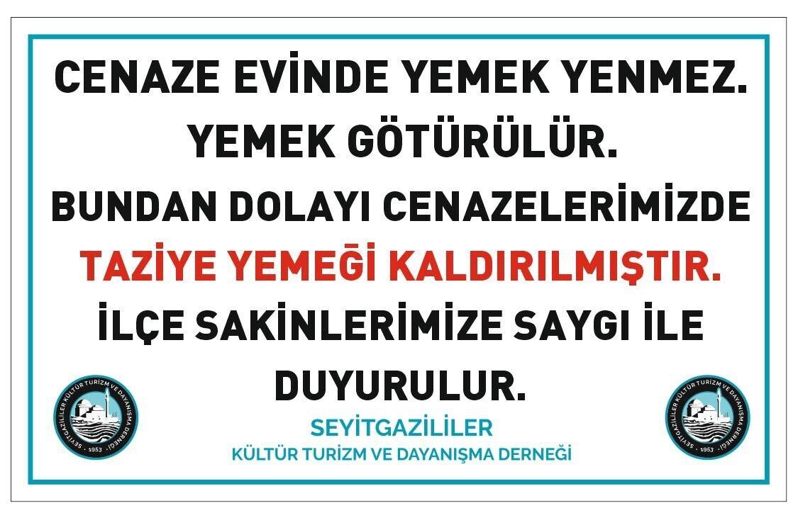 Eskişehir’de Seyitgazililer Kültür Turizm ve Dayanışma Derneği, ilçede taziye yemeği