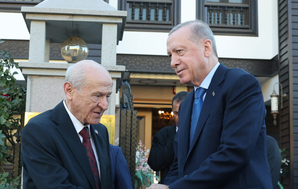 Cumhurbaşkanı Recep Tayyip Erdoğan, MHP Genel Başkanı Devlet Bahçeli’yi evinde