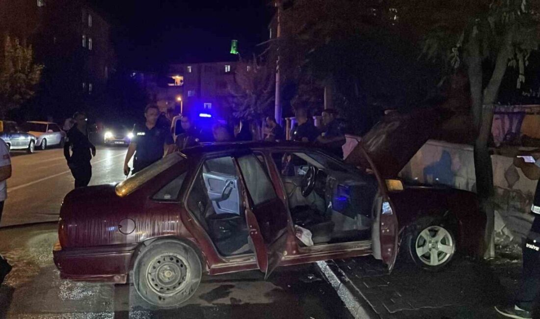 Karaman’da park halindeki bir otomobil kendiliğinden hareket ederek kaldırıma çıktı.