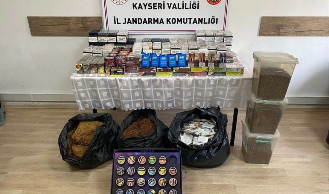 Kayseri’de jandarma ekipleri tarafından yapılan çalışmalarda; 20 bin 980 adet