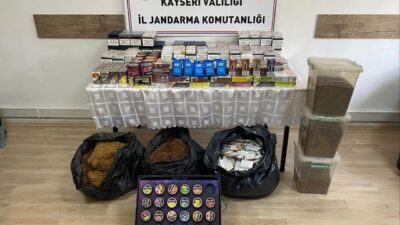 Kayseri’de jandarma ekipleri tarafından yapılan çalışmalarda; 20 bin 980 adet