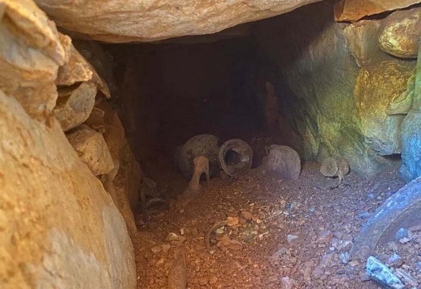 Muğla’nın Menteşe ilçesinde su deposu inşaatı sırasında tarihi nitelikte olduğu