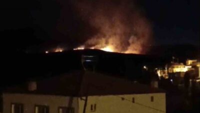 Niğde’nin Elmalı kasabasında dağda çobanların yaktığı ateş kontrolden çıkarak yangına
