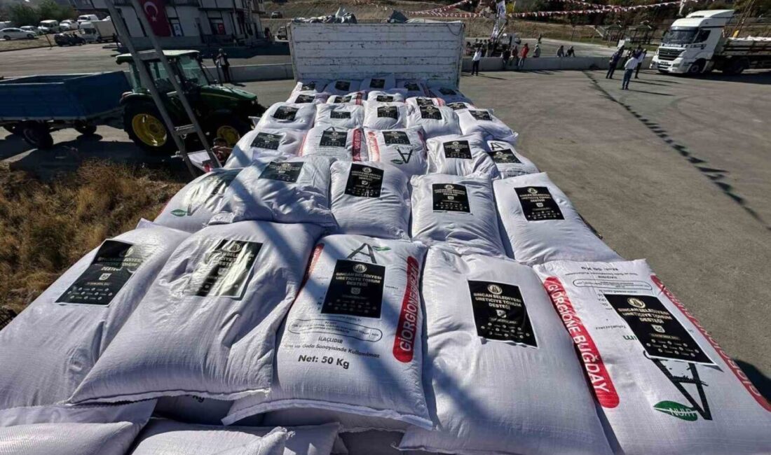 Ankara'nın Sincan Belediyesi çiftçilerin tarımsal üretimi teşvik etmek ve çiftçilerin