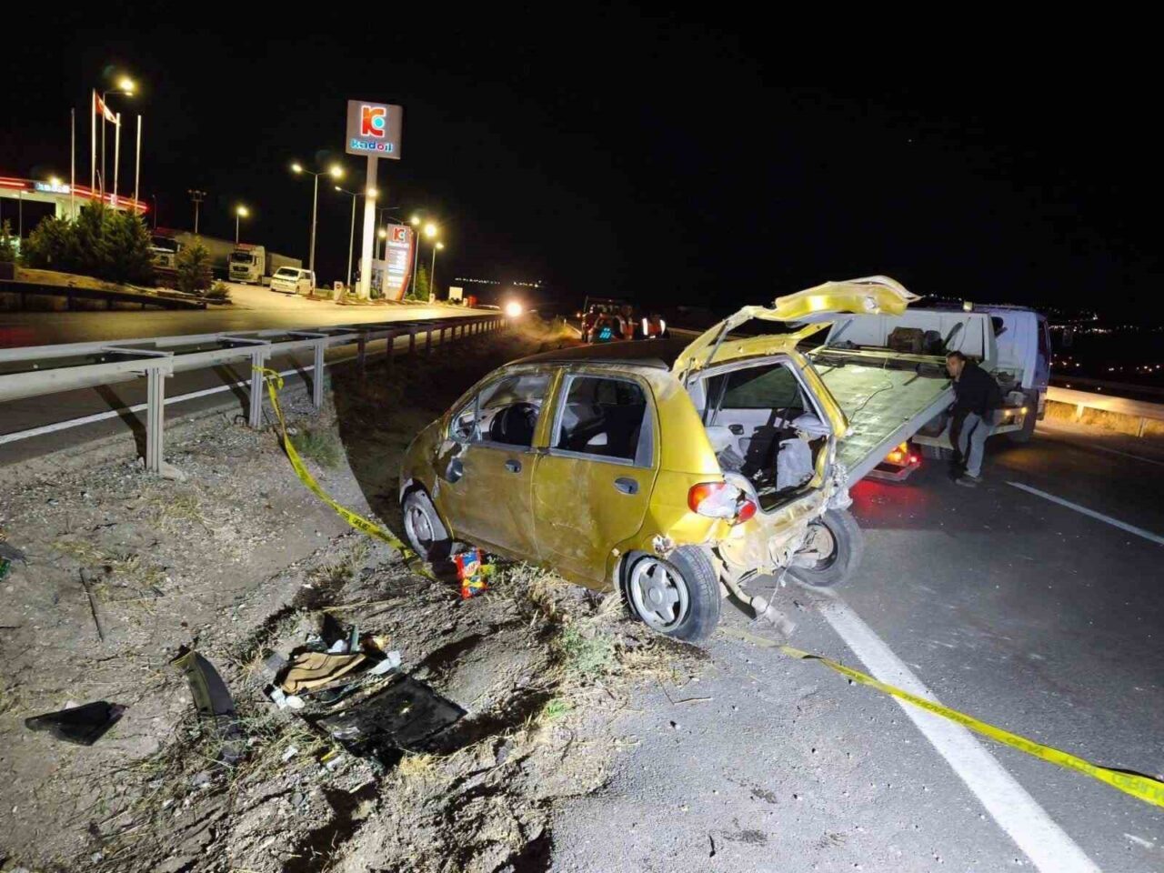 Kırıkkale’de kontrolden çıkan otomobilin takla attığı kazada bir kişi olay