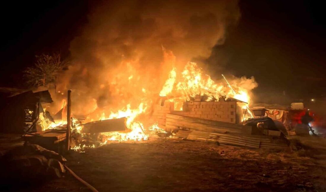 Aksaray’da müstakil evin bahçesinde tandırda ekmek yapıldığı esnada odunluk bölümüne