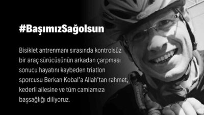 Triatlon sporcusu 52 yaşındaki Berkan Kobal, antrenman sırasında meydana gelen