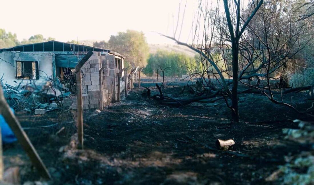 Yozgat merkeze bağlı Fakıbeyli köyünde çıkan yangında bir ev ve