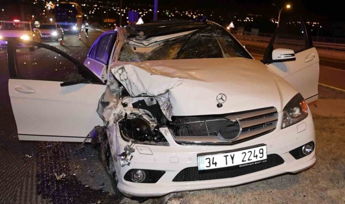 Aksaray’da alkollü direksiyon başına geçen aday sürücü önünde seyreden tıra