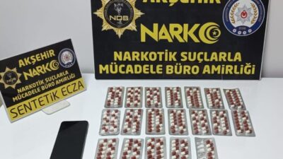 Konya’nın Akşehir ilçesinde polis ekipleri tarafından yapılan operasyonda 300 adet