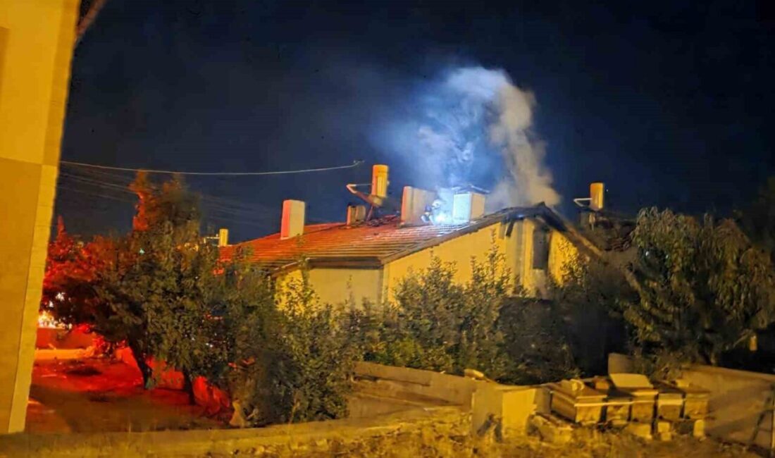 Başkent Ankara’nın Elmadağ ilçesinde iki katlı bir binada çıkan yangından