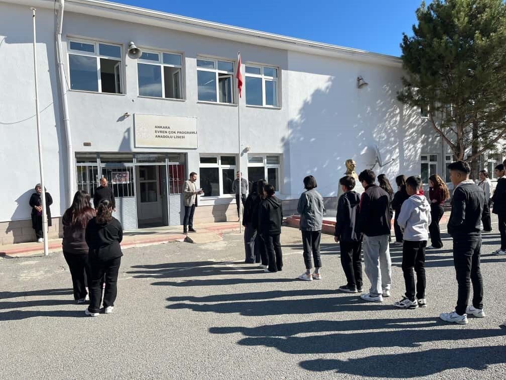 Ankara’nın Evren ilçesindeki okullarda, Yeşil Vatan-Benim Okulum Geleceğe Çare projesi