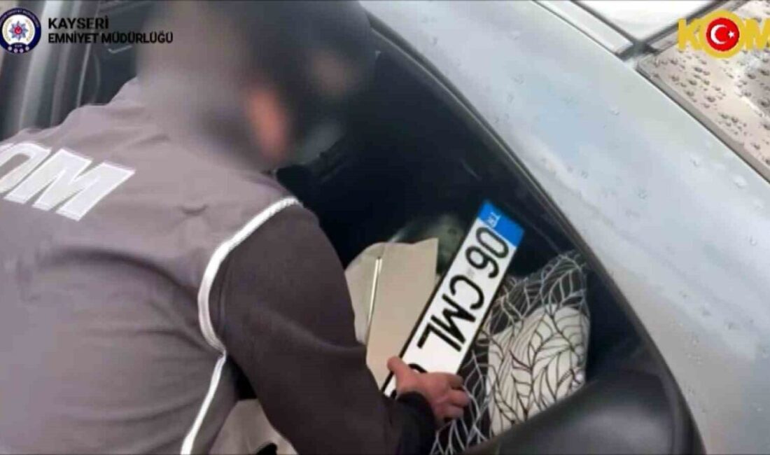 Kayseri’de APP olarak tabir edilen farklı tasarıma sahip plakalar basan