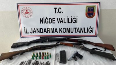 Niğde İl Jandarma Komutanlığı ekipleri, yasadışı bireysel silahlanma ile mücadele