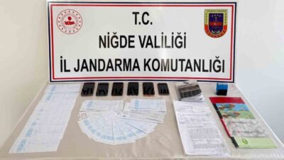 Niğde İl Jandarma Komutanlığı; Bor ilçesinde yürüttüğü çalışmalar sonucunda, tefecilik