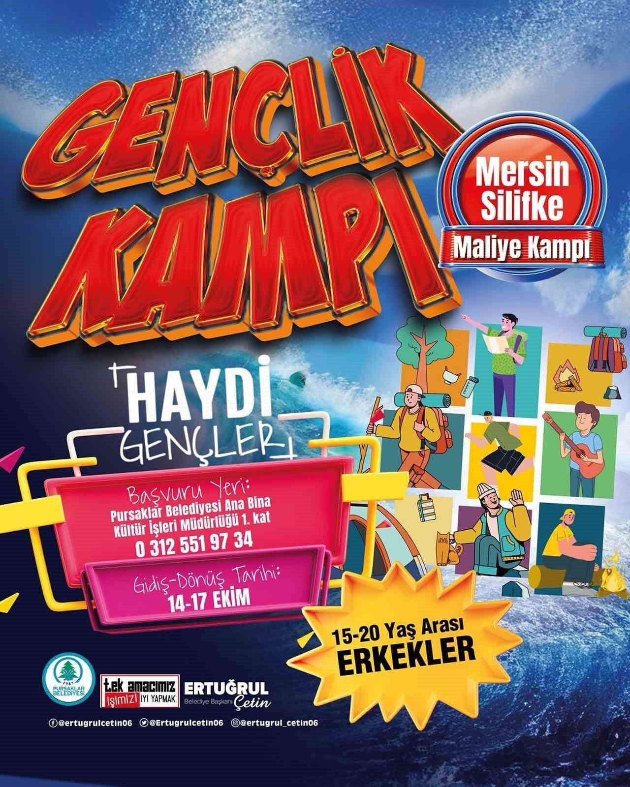 Ankara'nın Pursaklar Belediyesi, gençleri doğayla iç içe, birlik ve beraberliği