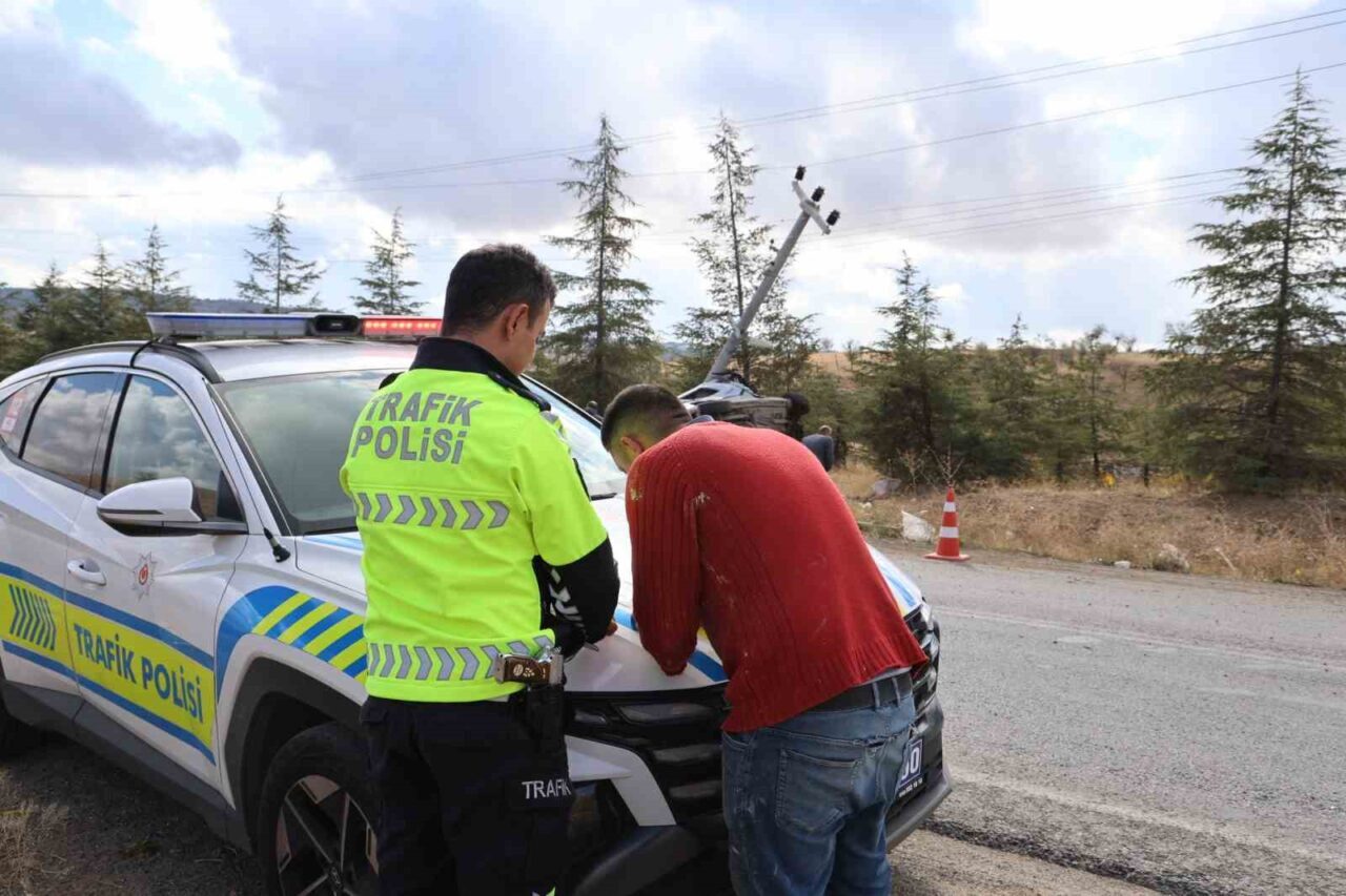 Nevşehir’de tamir için oto tamir dükkanına için getirilen otomobille kaza