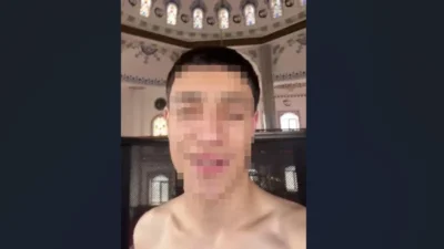 Bursa’nın İnegöl ilçesinde bir camide çekilen ve sosyal medyada yayılan