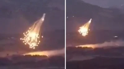 Israil ordusunun, Lebanon’un güneyindeki Khiam kasabasına yönelik saldırılarda beyaz fosfor