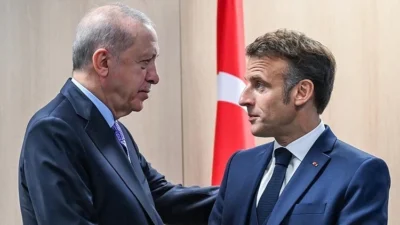 Cumhurbaşkanı Recep Tayyip Erdoğan ile Fransa Cumhurbaşkanı Emmanuel Macron arasında