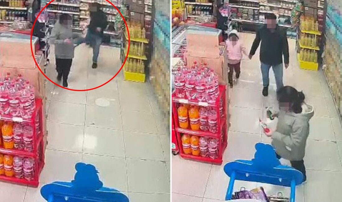 Kocaeli’nin Kartepe ilçesinde bir markette yaşanan şiddet görüntüleri infial yarattı.