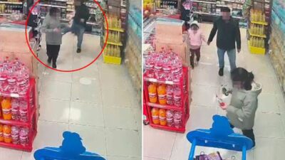 Kocaeli’nin Kartepe ilçesinde bir markette yaşanan şiddet görüntüleri infial yarattı.