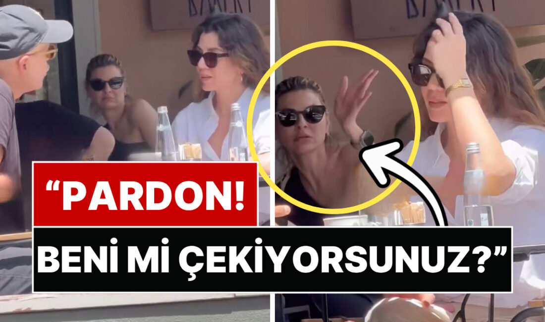 Bir kafede oturan Gökçe Bahadır’ı görüntülemek isteyen muhabirler, farkında olmadan