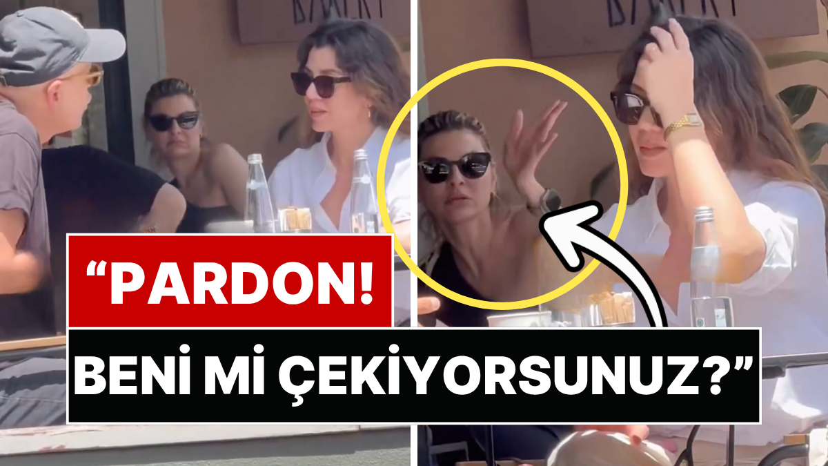 Bir kafede oturan Gökçe Bahadır’ı görüntülemek isteyen muhabirler, farkında olmadan