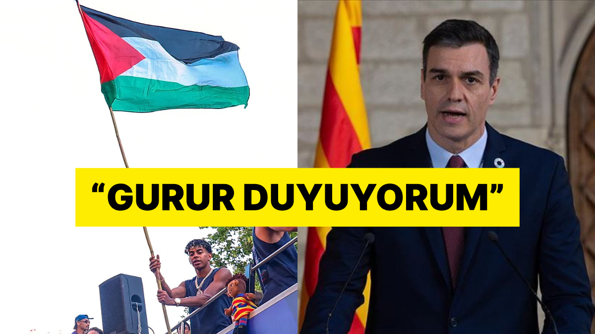 Barcelona'nın genç süperstarı Lamine Yamal takımının şampiyonluk kutlamalarına zafer otobüsünün