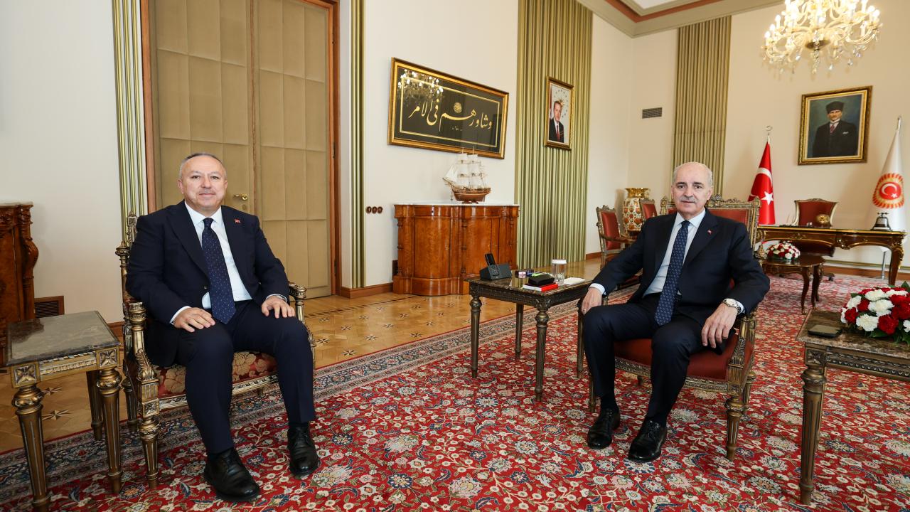 TBMM Başkanı Numan Kurtulmuş, Emniyet Genel Müdürü Ali Fidan'ı kabul