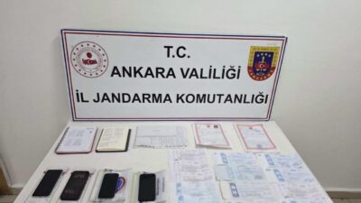 Ankara merkezli tefecilik operasyonunda jandarma ekipleri 5 şüpheliyi kıskıvrak yakaladı.