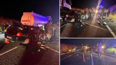 Şanlıurfa’nın Suruç ilçesinde iki otomobilin kafa kafaya çarpıştığı kazada iki